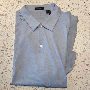 Theory Polo Short Sleeve in Light Blue